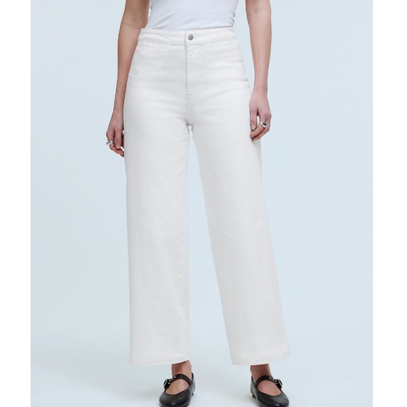 Madewell The Curvy Emmett Wide-Leg Jean in Tile White: Welt Pocket E… - Picture 2 of 7